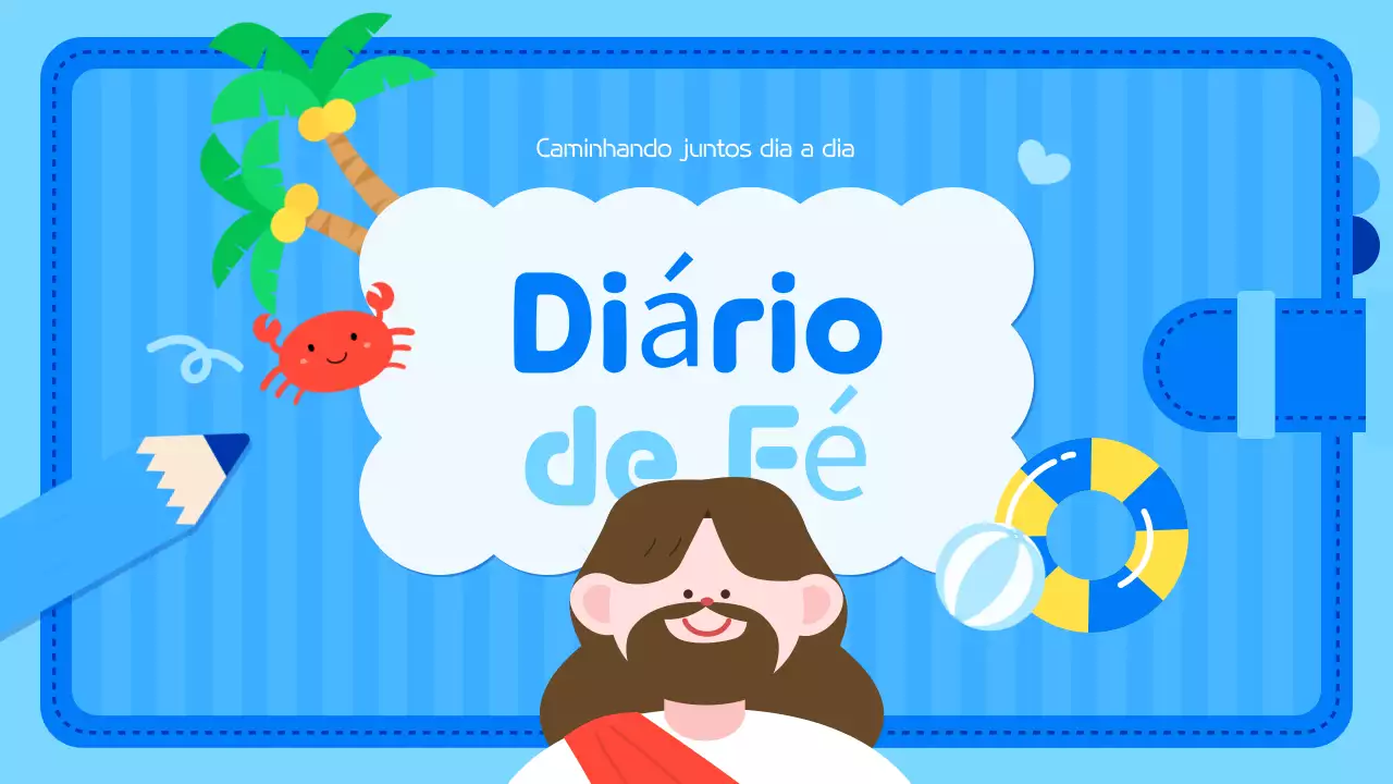 Diário azul fofo