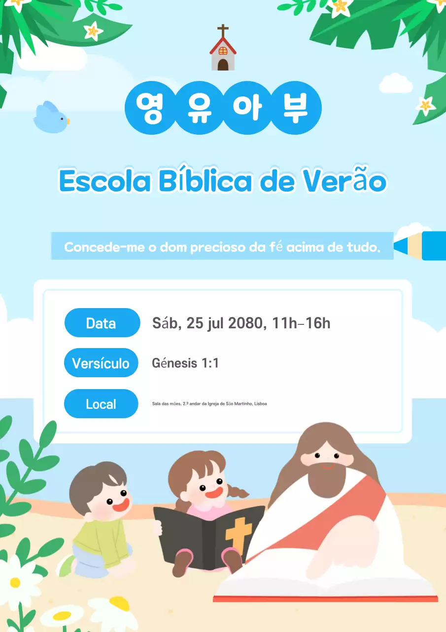 Guia da Escola Bíblica de Verão para Bebês Azul-Céu