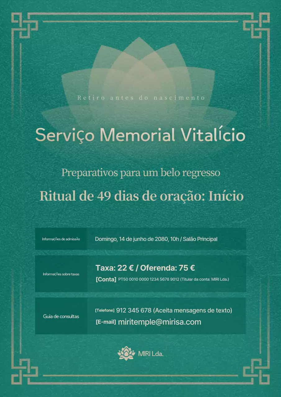 Guia de Oração Tradicional Verde