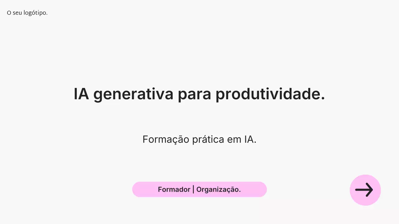 Apresentação do curso de IA moderna rosa