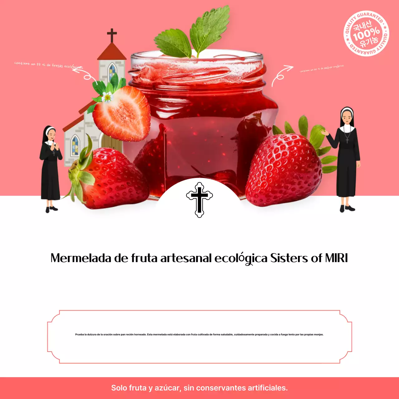 Anuncio orgánico simple rosa