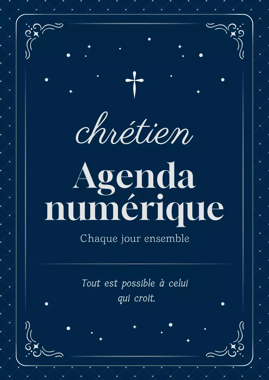 Présentation du journal intime bleu marine Simple