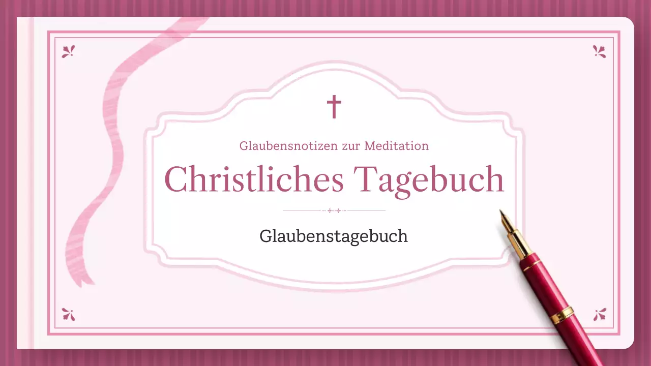Pinkes Tagebuch des einfachen Glaubens