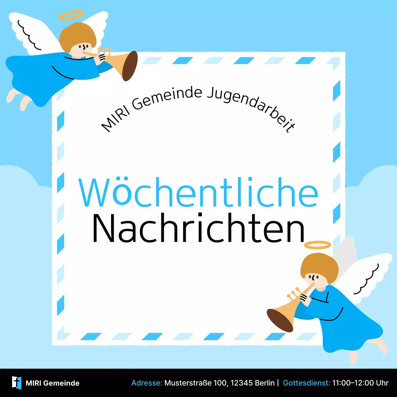 Sky Blue Einfacher Gottesdienstleitfaden