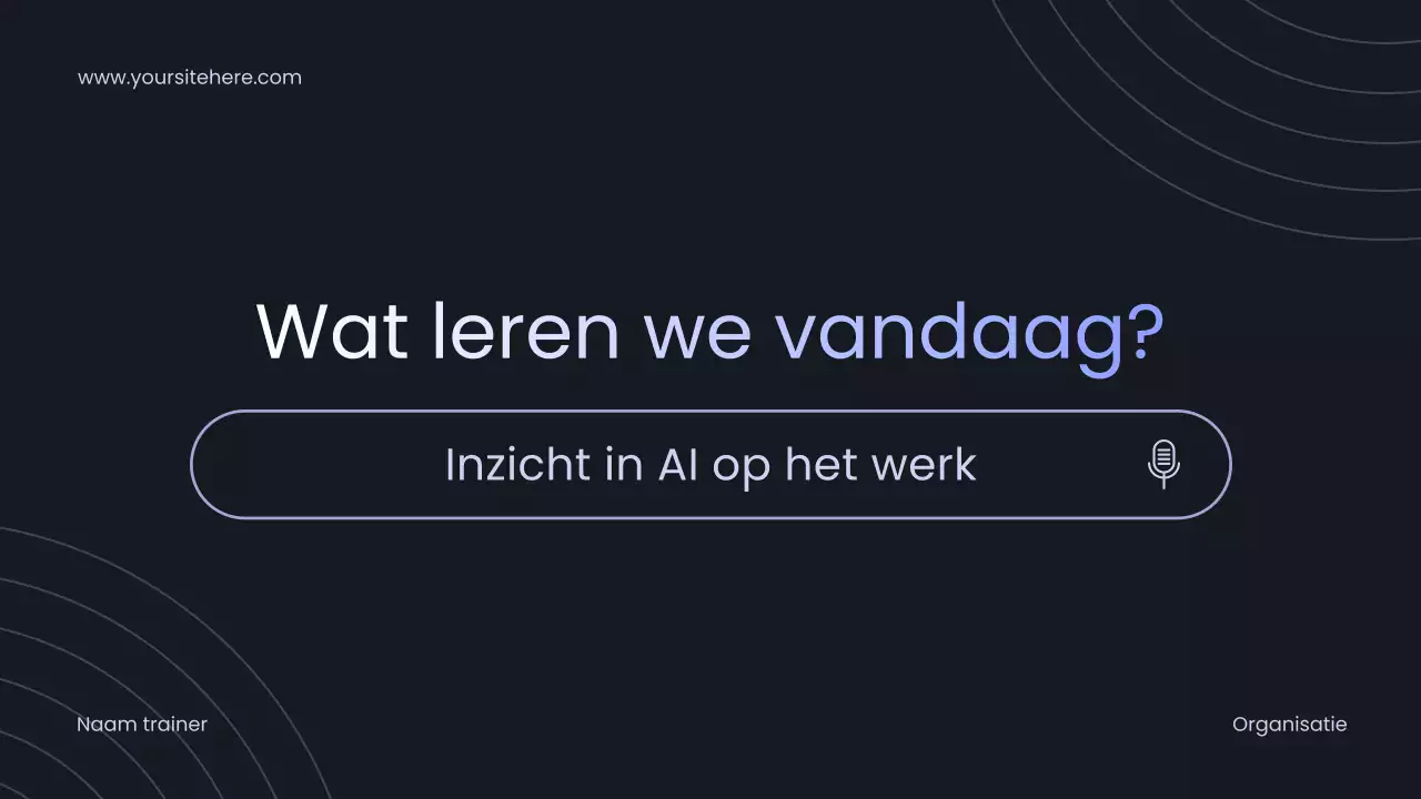 Presentatie van een lezing over moderne zwarte AI