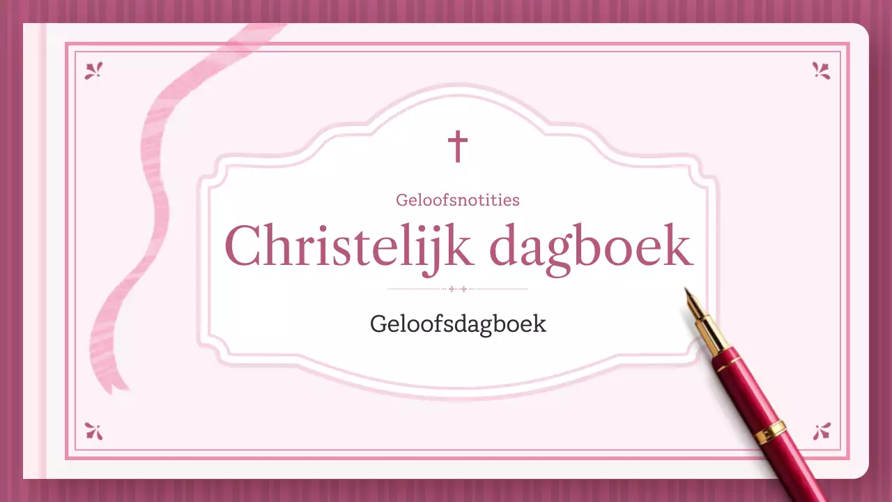 Roze Eenvoudig Geloof Dagboek