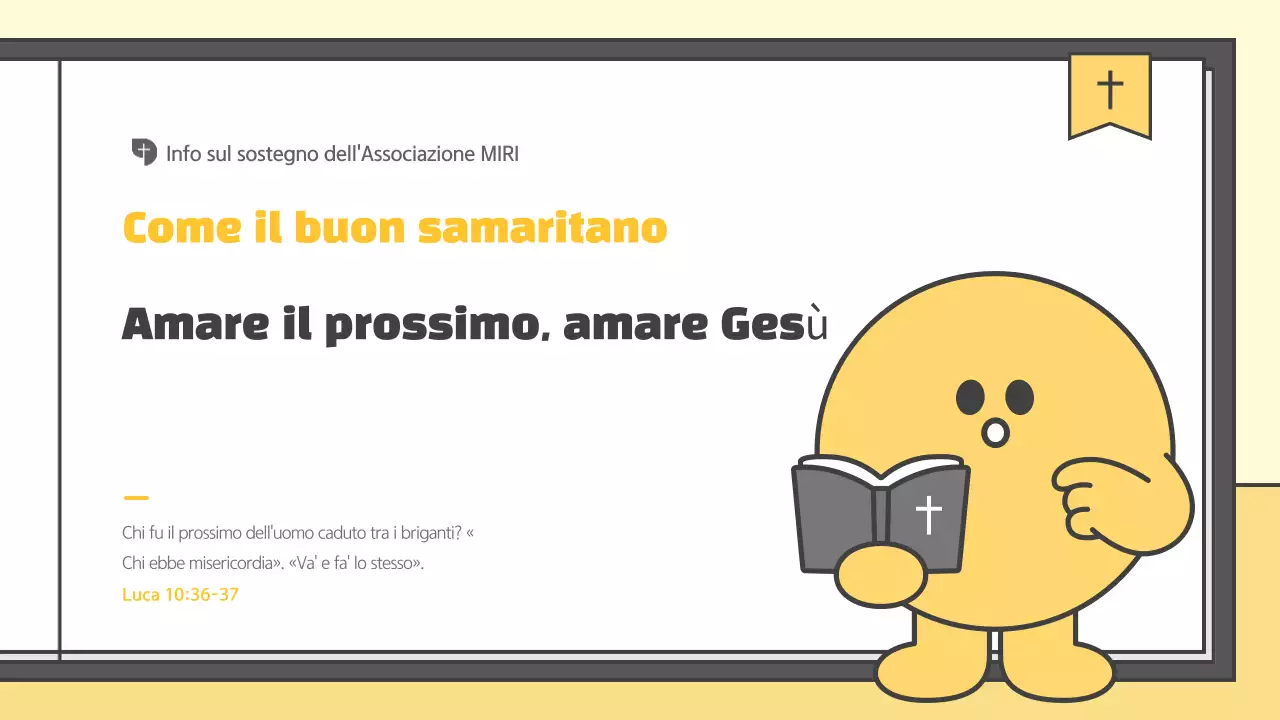 Avviso di guida alla sponsorizzazione semplice gialla