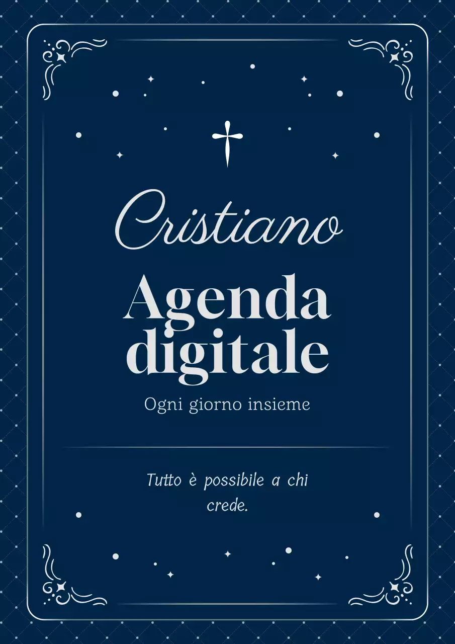 Presentazione del diario semplice blu navy