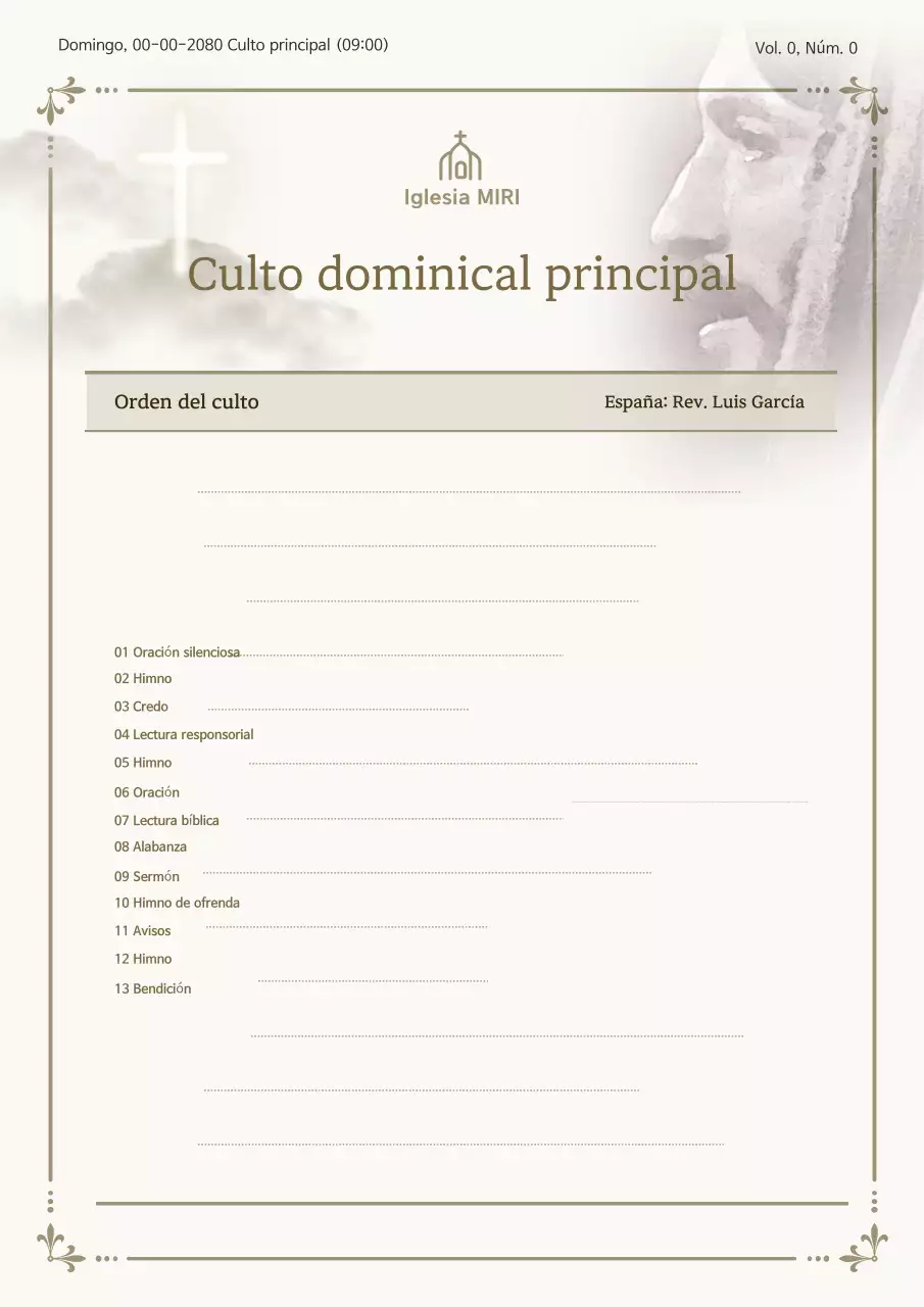 Guía de adoración tradicional beige