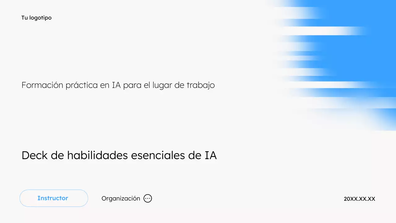 Presentación del curso Blue Modern AI
