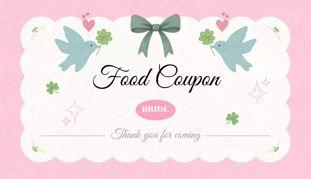 핑크 아기자기한 쿠폰 이벤트