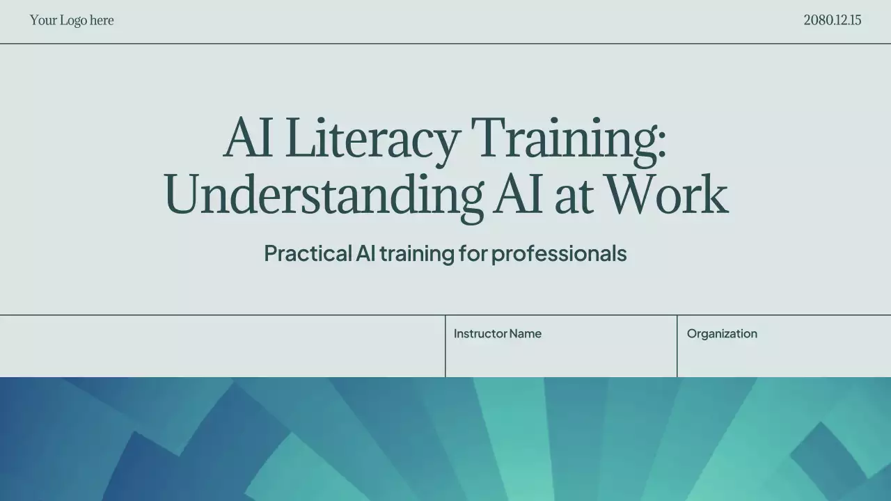 Apresentação do Certificado Teal Modern AI