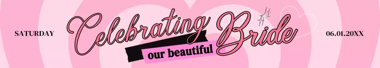 핑크 팝 브라이덜 초대장