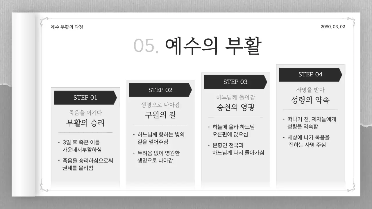 흑백 클래식 종교 교육 자료