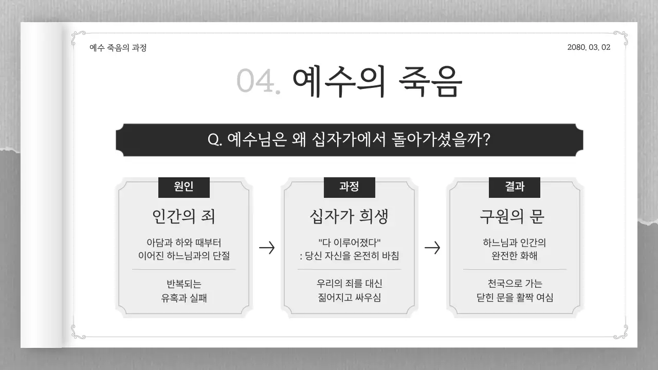 흑백 클래식 종교 교육 자료