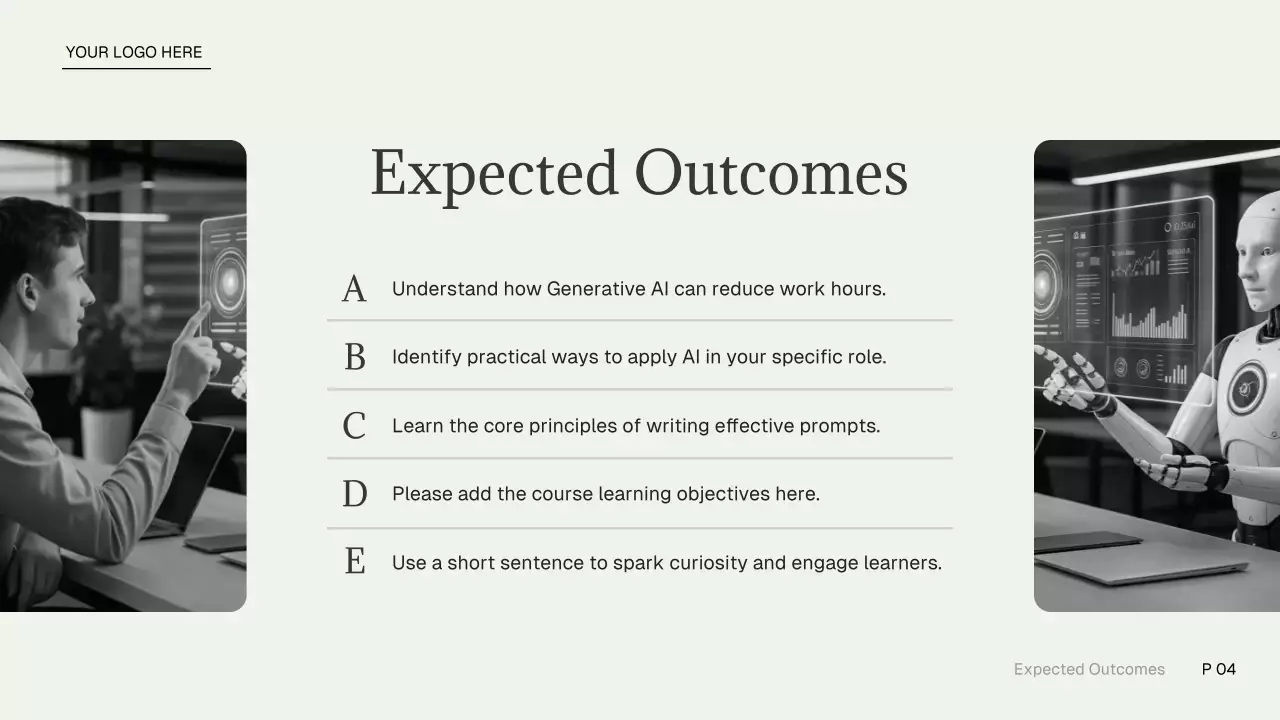 회색 현대 AI 강좌 광고