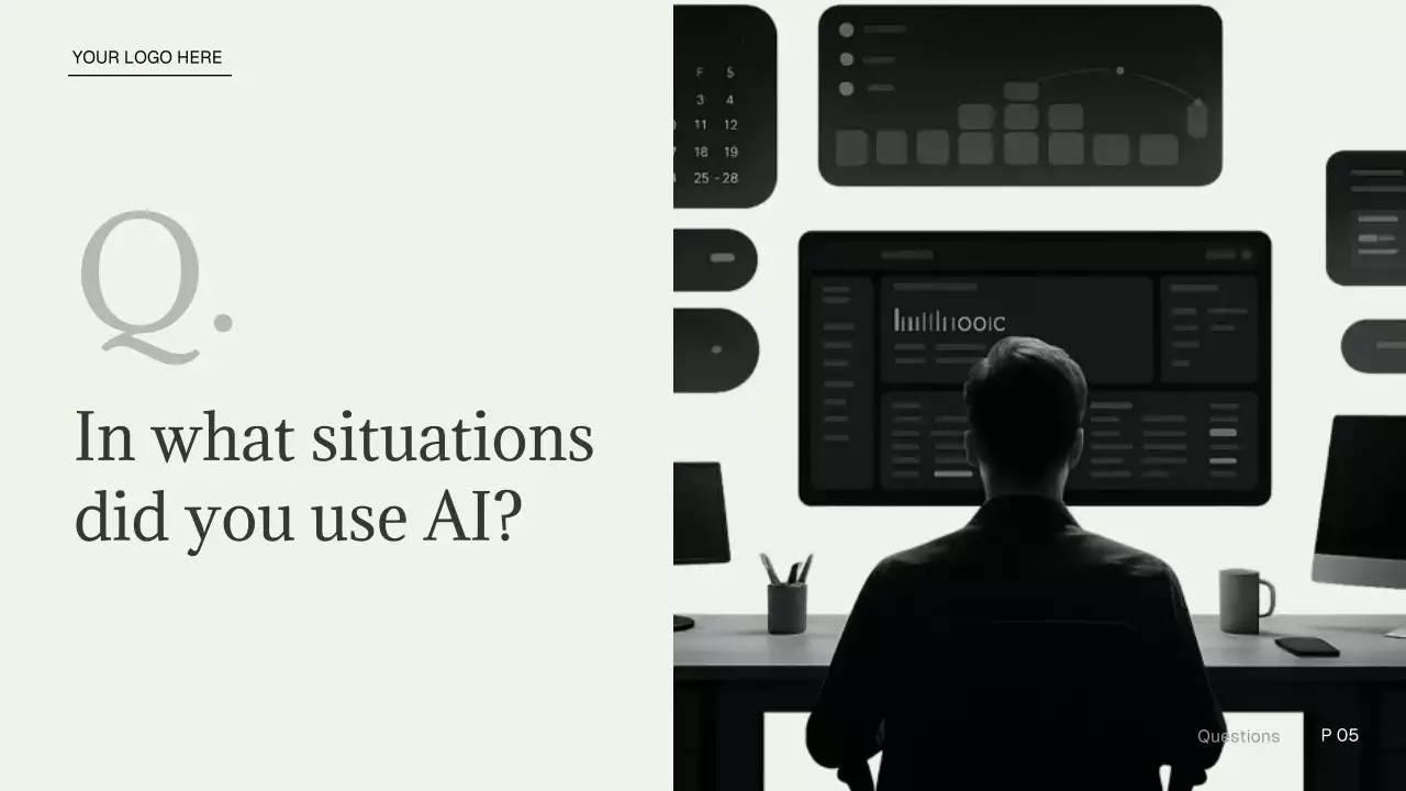 회색 현대 AI 강좌 광고