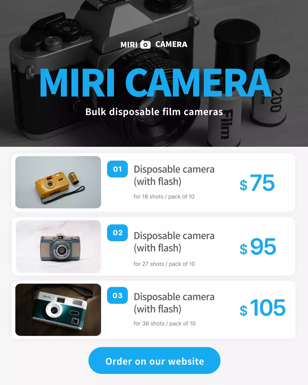 blue modern camera promotion