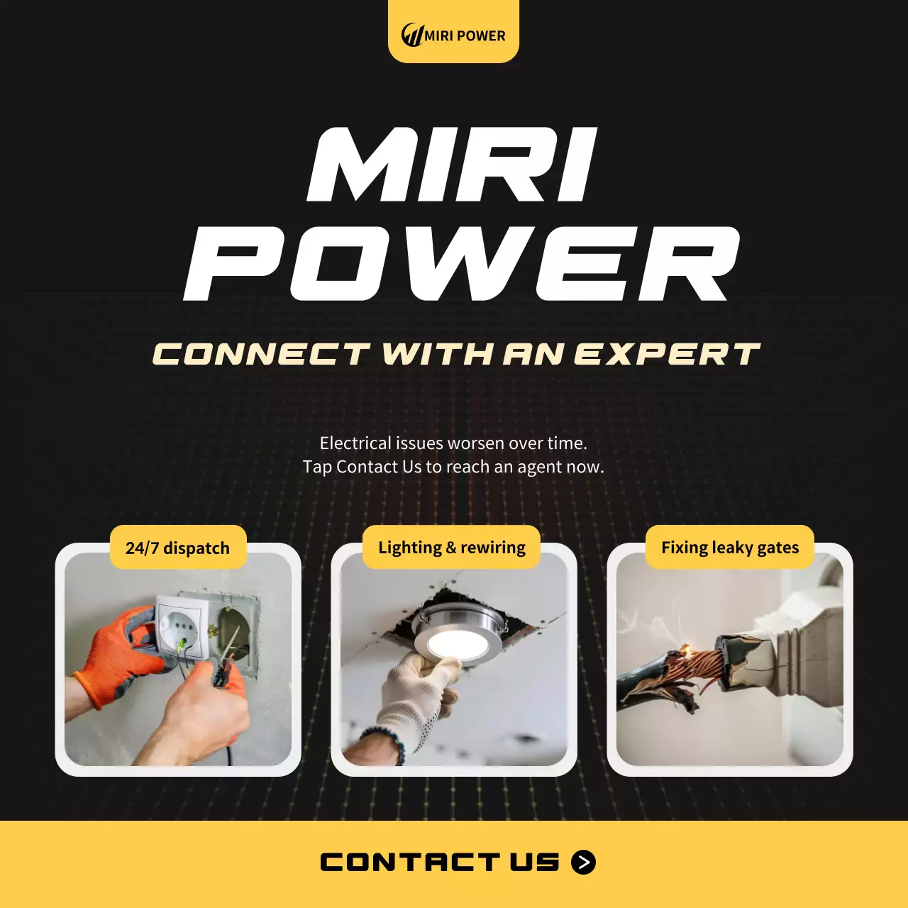 black modern electrical promotion