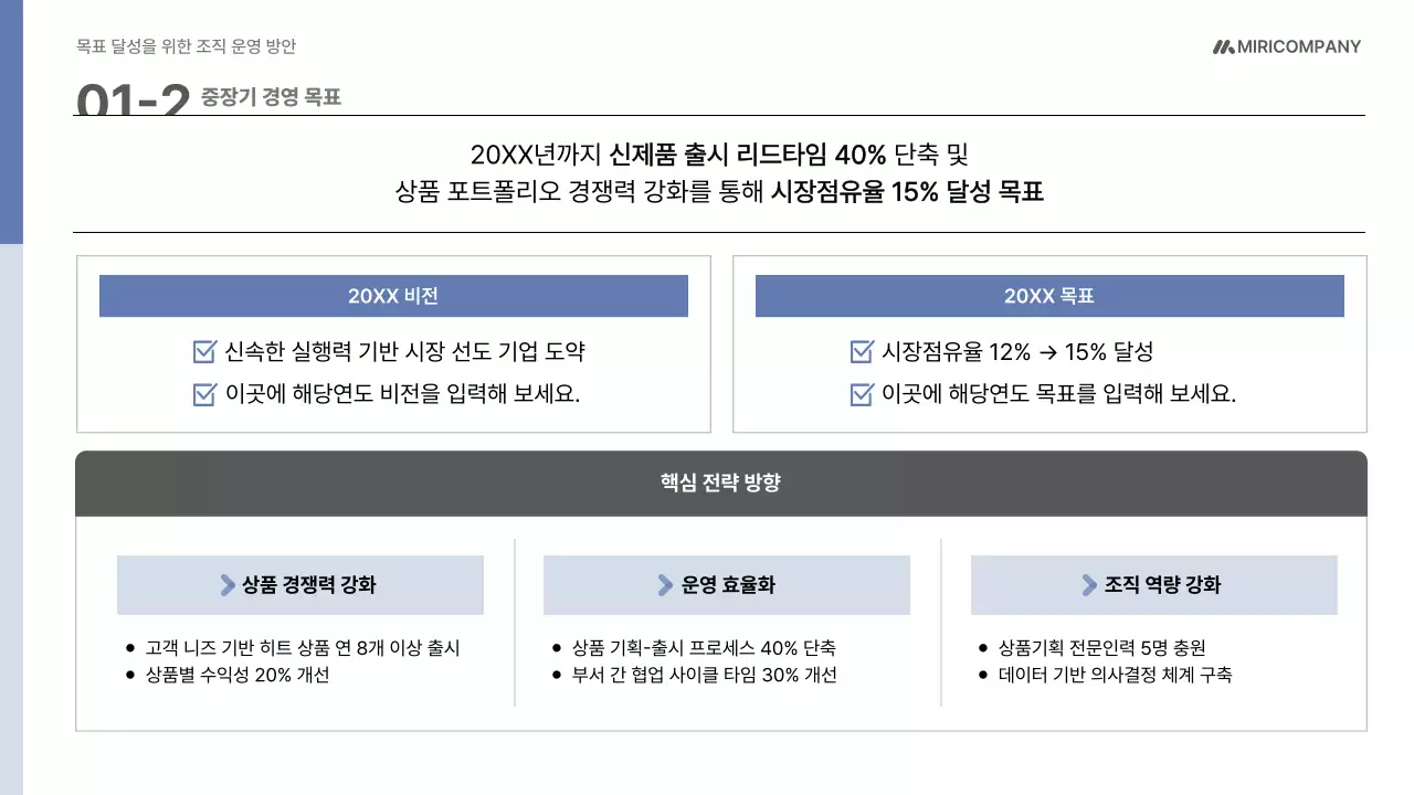 파랑 모던 조직 운영 기획서