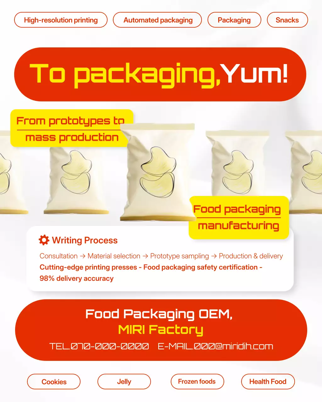 orange modern packaging promotion