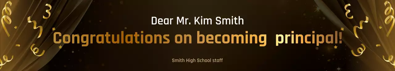 brown elegant congratulations announcement