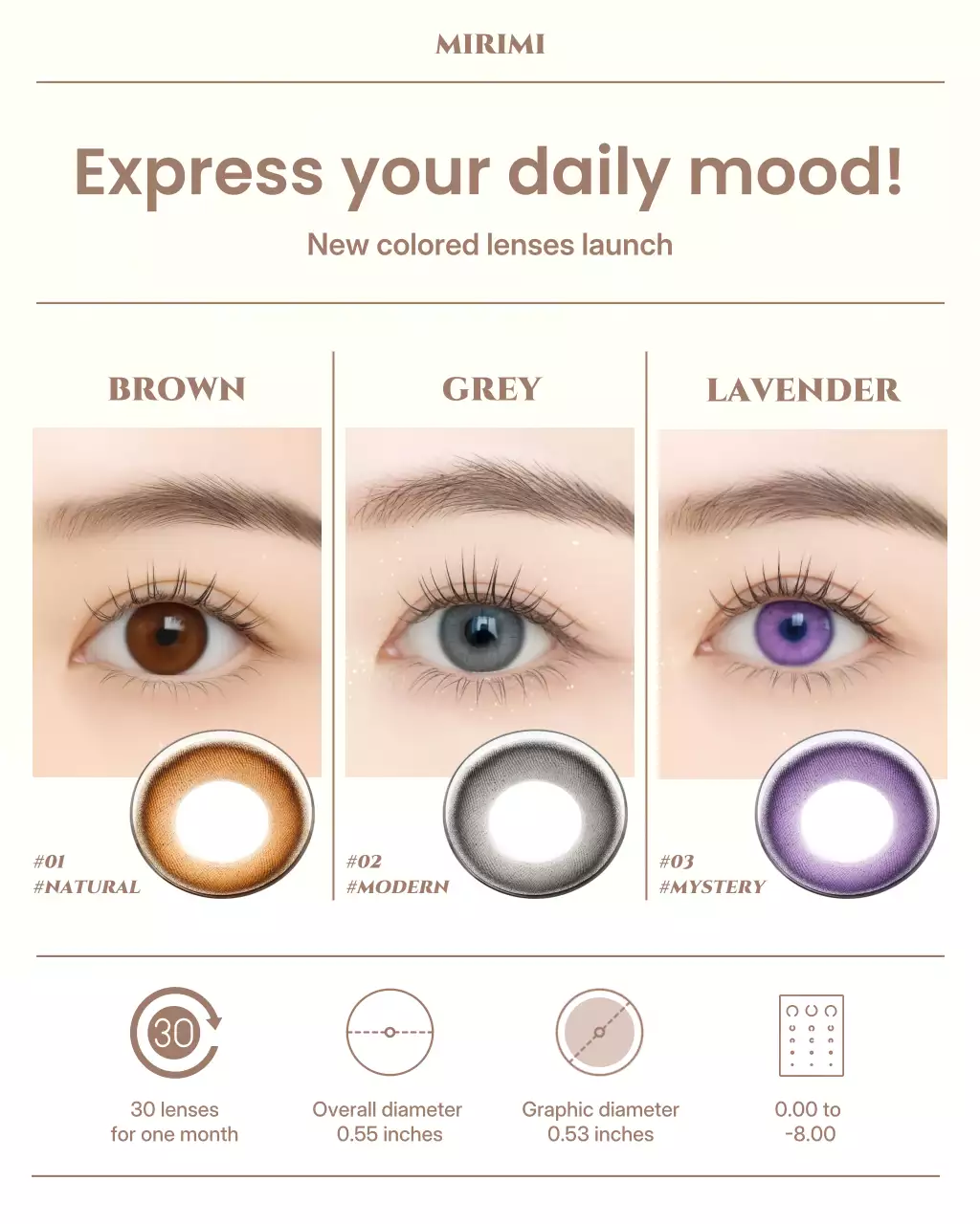 beige modern lenses promotion