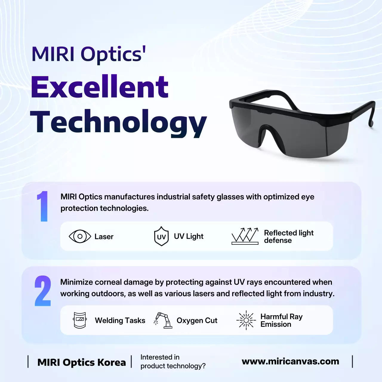 Anúncio de segurança moderno azul