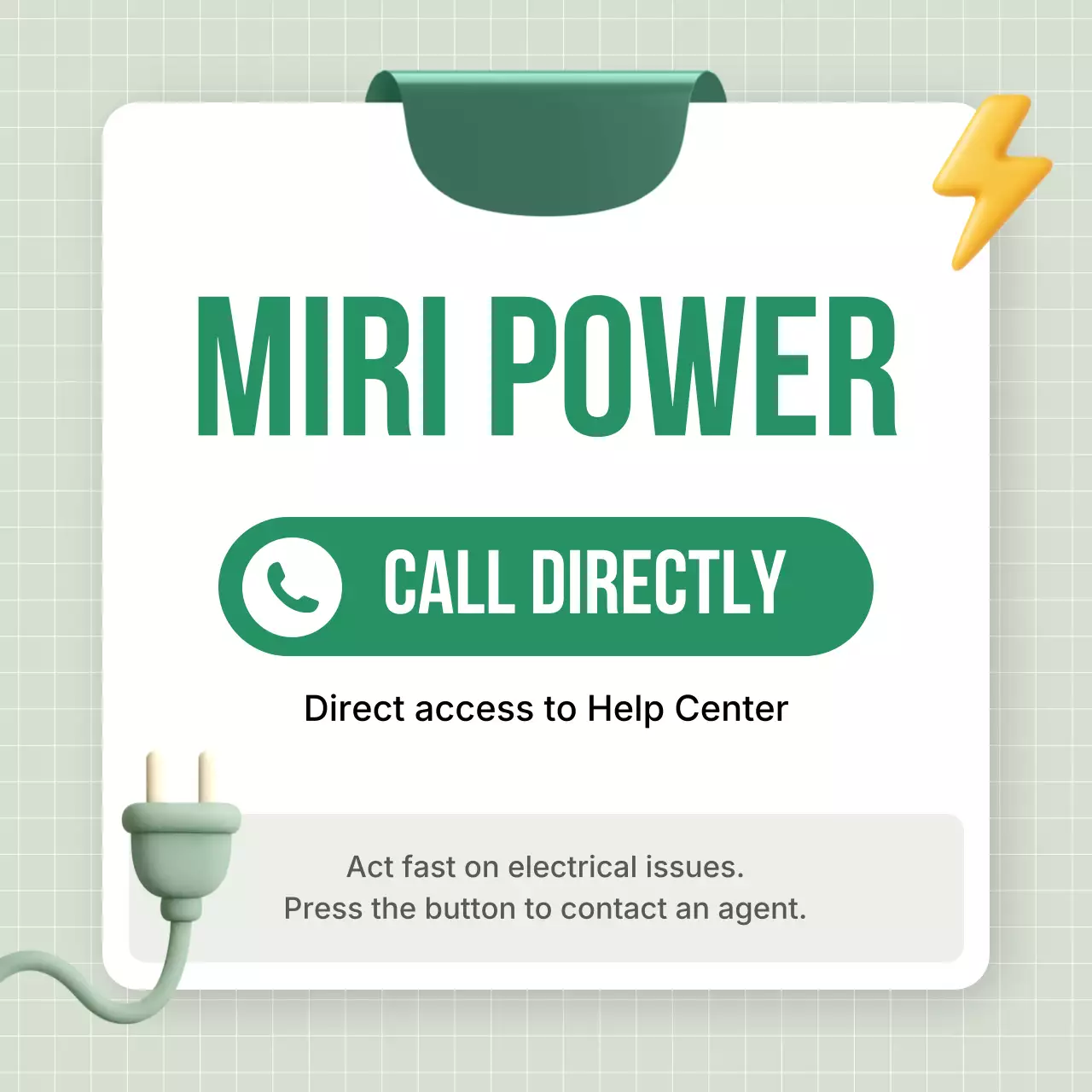 iklan listrik modern hijau