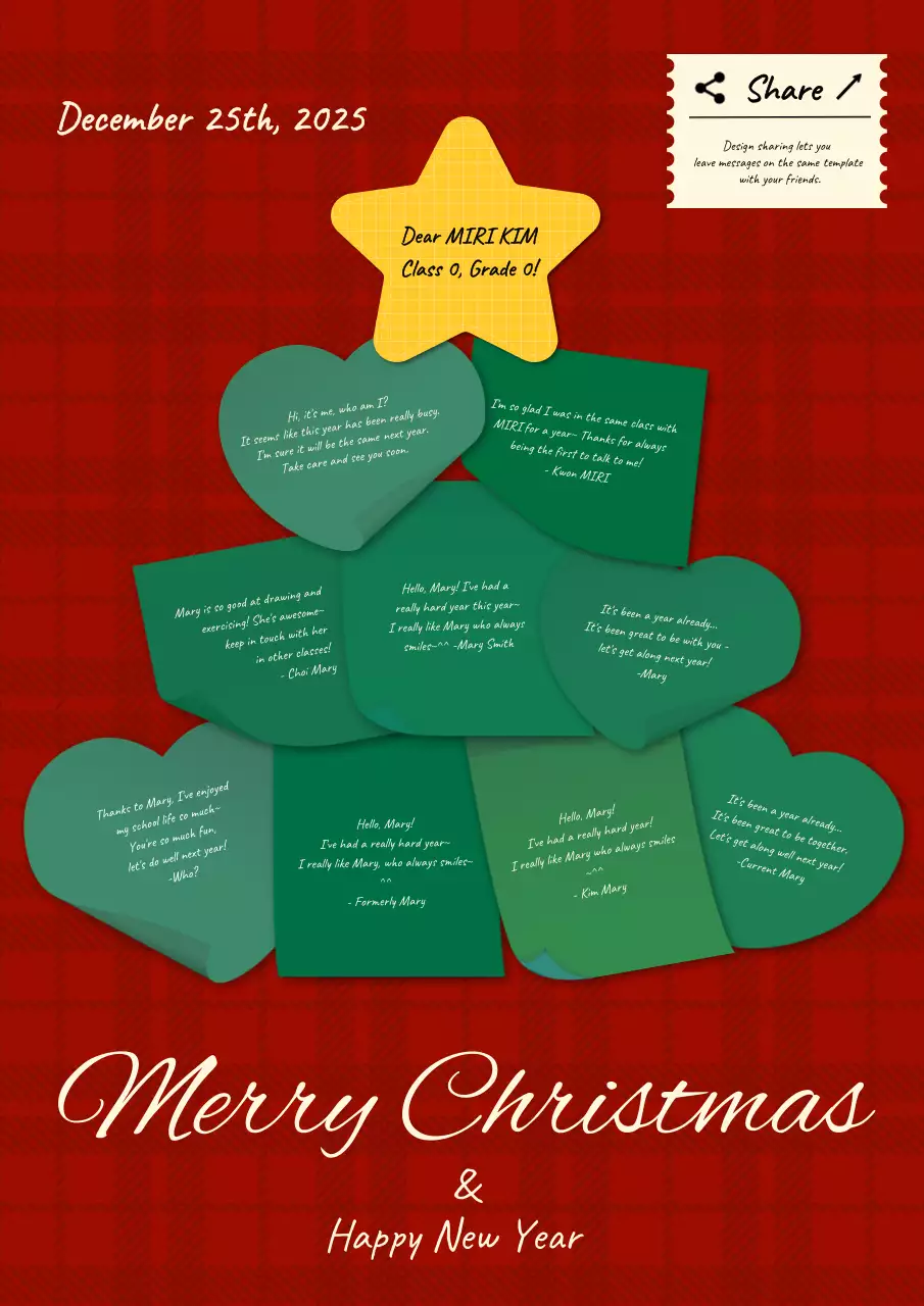 thiệp mời Giáng sinh truyền thống màu đỏ