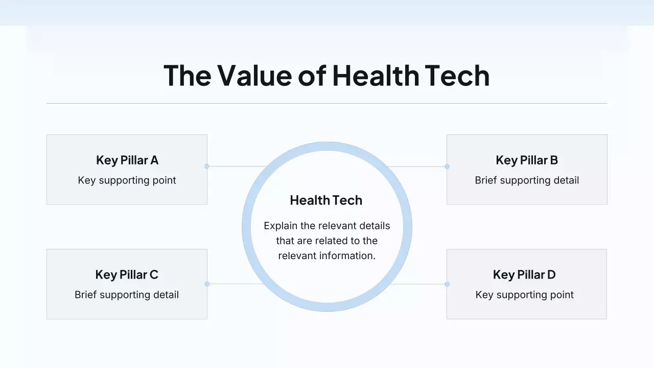 블루 모던 헬스 테크 프레젠테이션