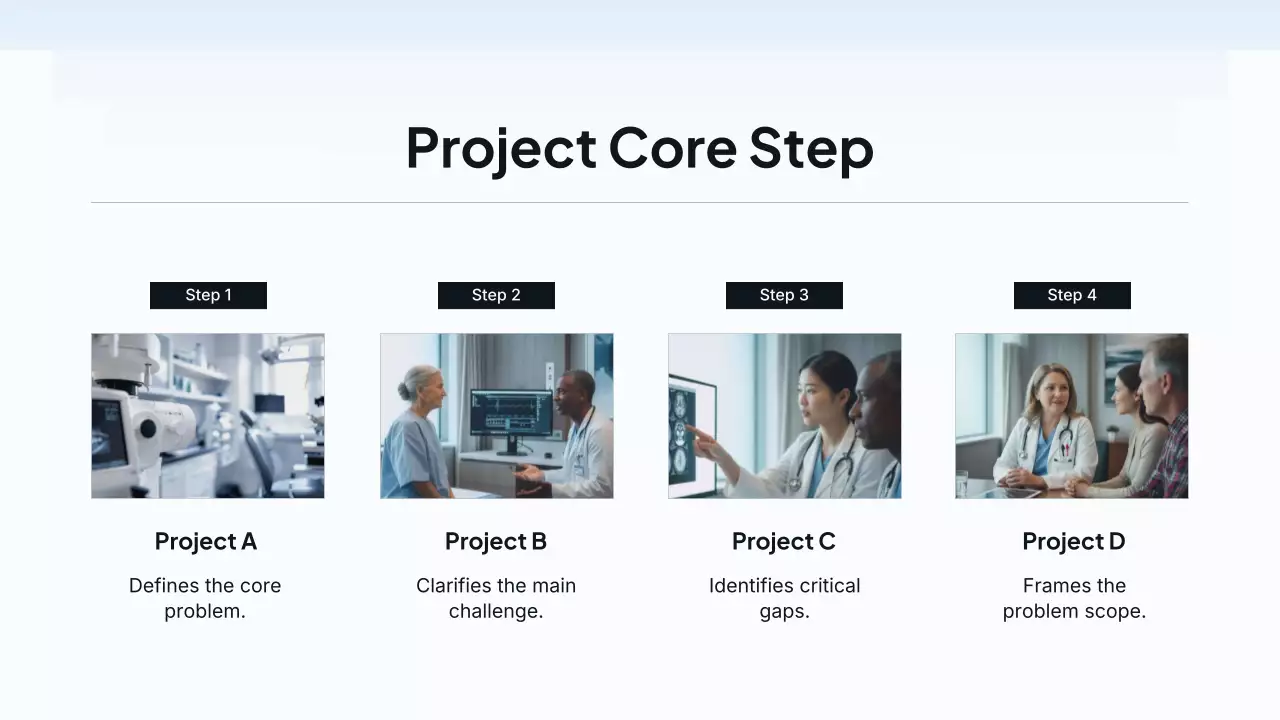 블루 모던 헬스 테크 프레젠테이션