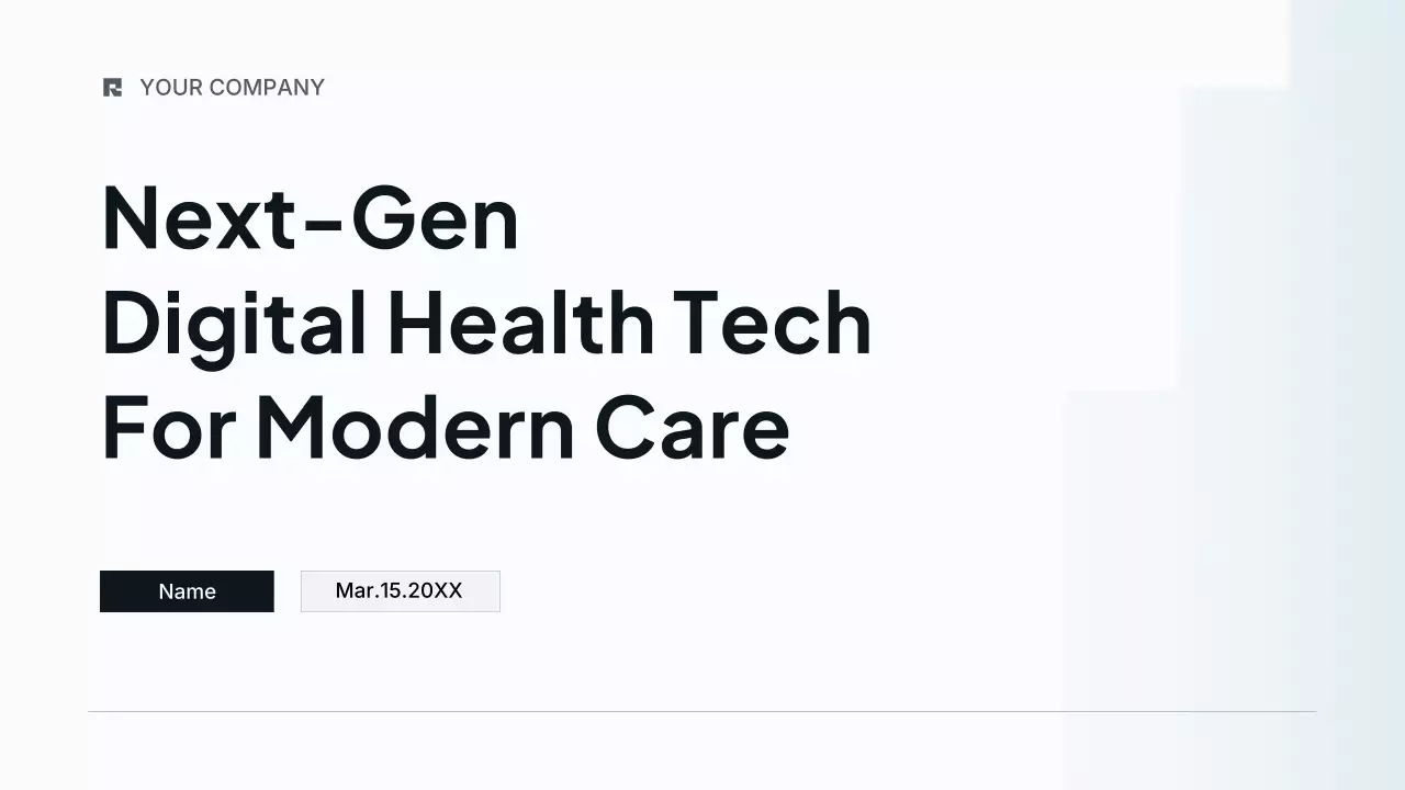 Bài thuyết trình về công nghệ y tế hiện đại màu xanh dương