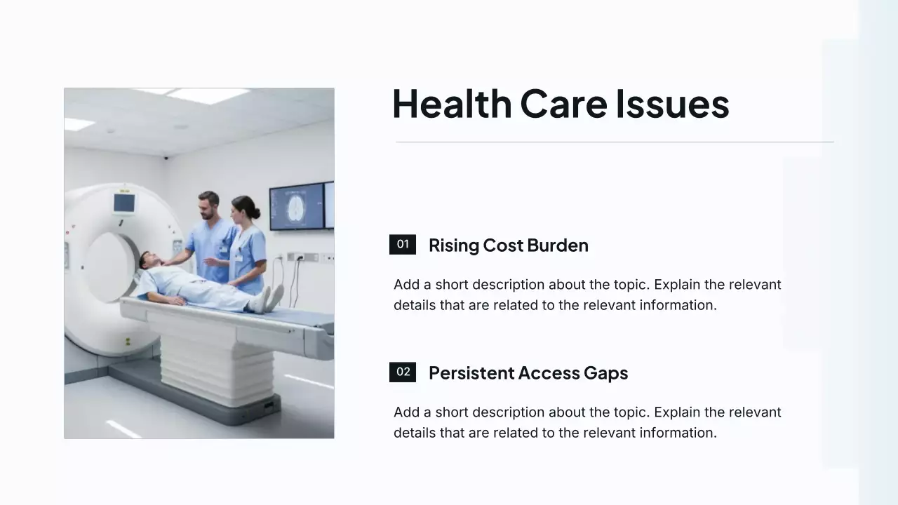 블루 모던 헬스 테크 프레젠테이션