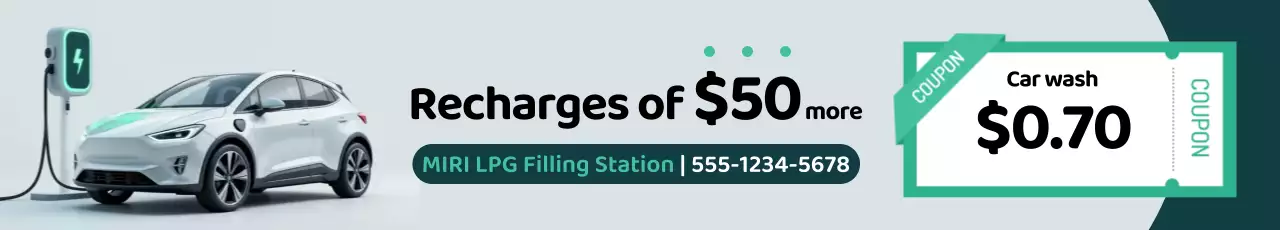 teal modern car promotion