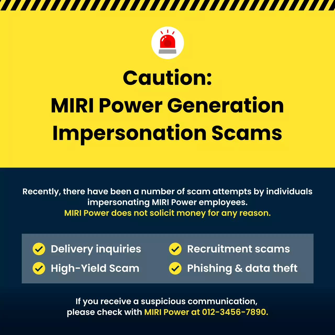 yellow modern scam announcement