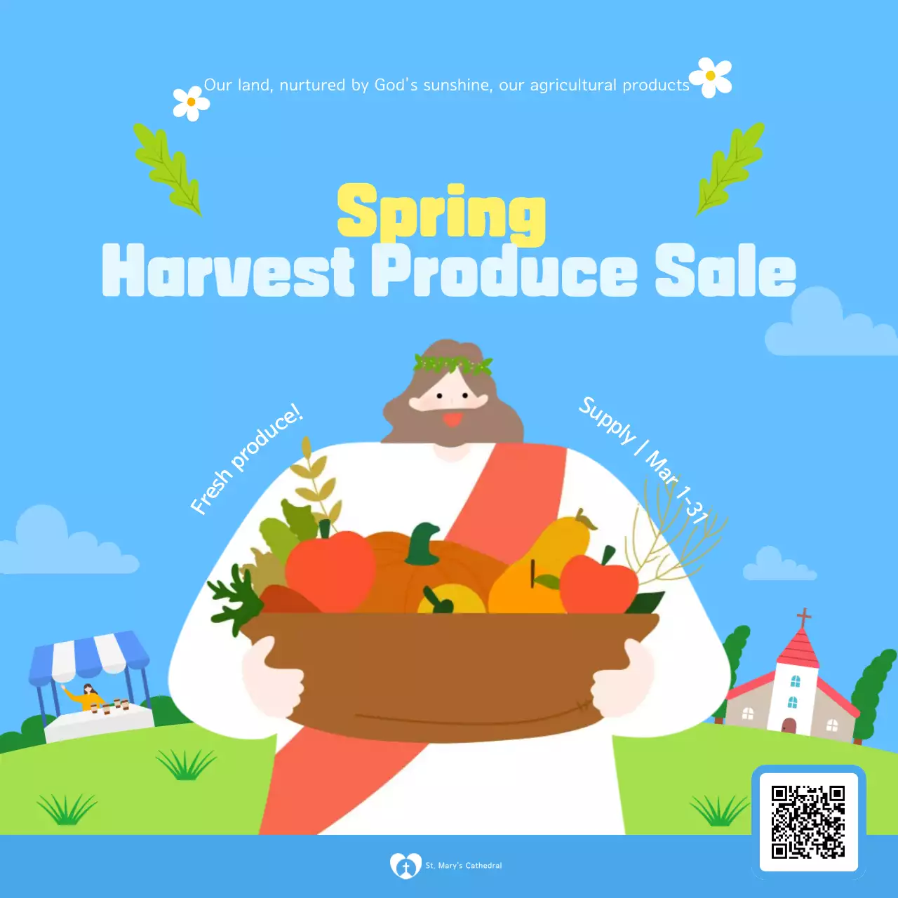 Sky Blue Cute Agricultural Products Sale