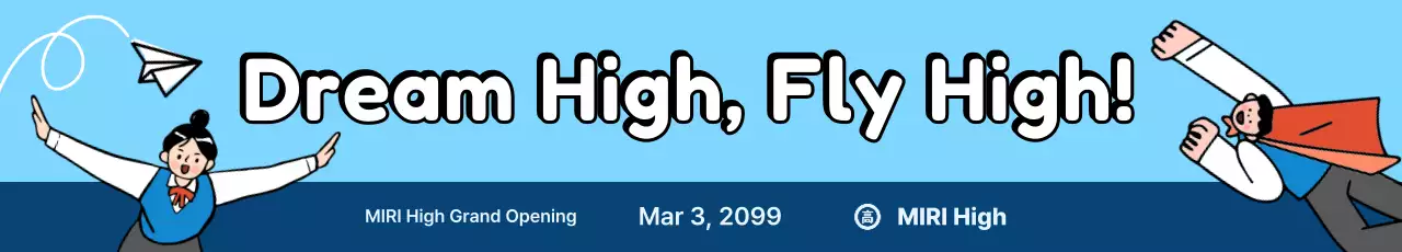 Sky blue cute school promotion