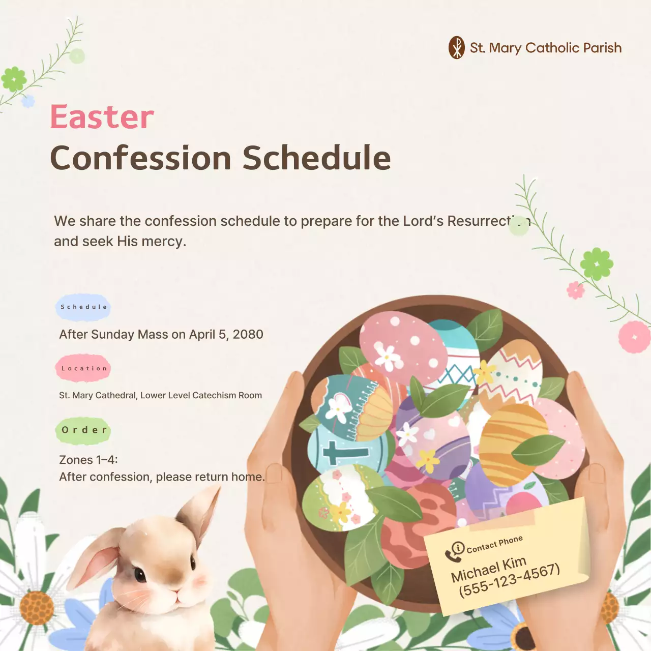 Panduan Paskah Bayi Warna Krem