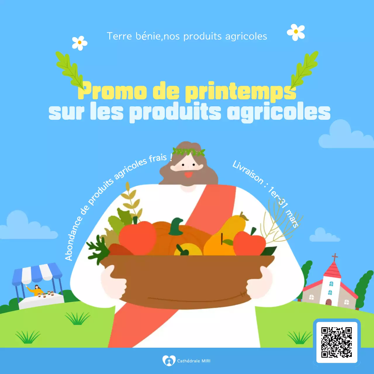 Vente de produits agricoles mignons Sky Blue