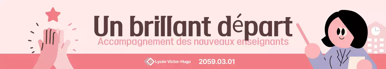 Bébé rose et enseignante