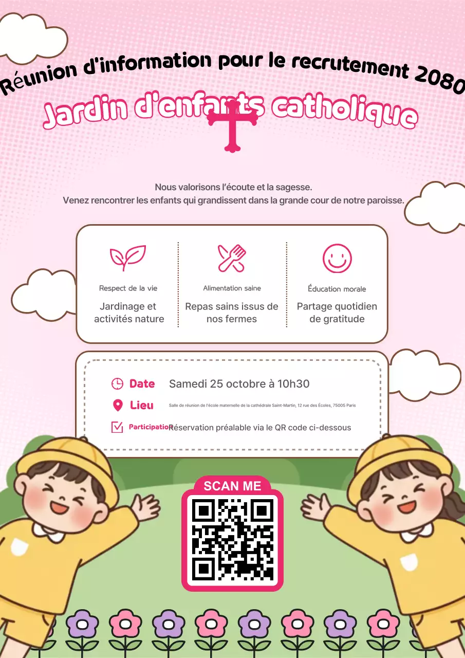 Recrutement pour la maternelle Pink Baby