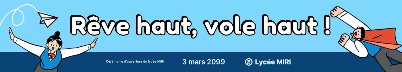 Promotion scolaire mignonne bleu ciel