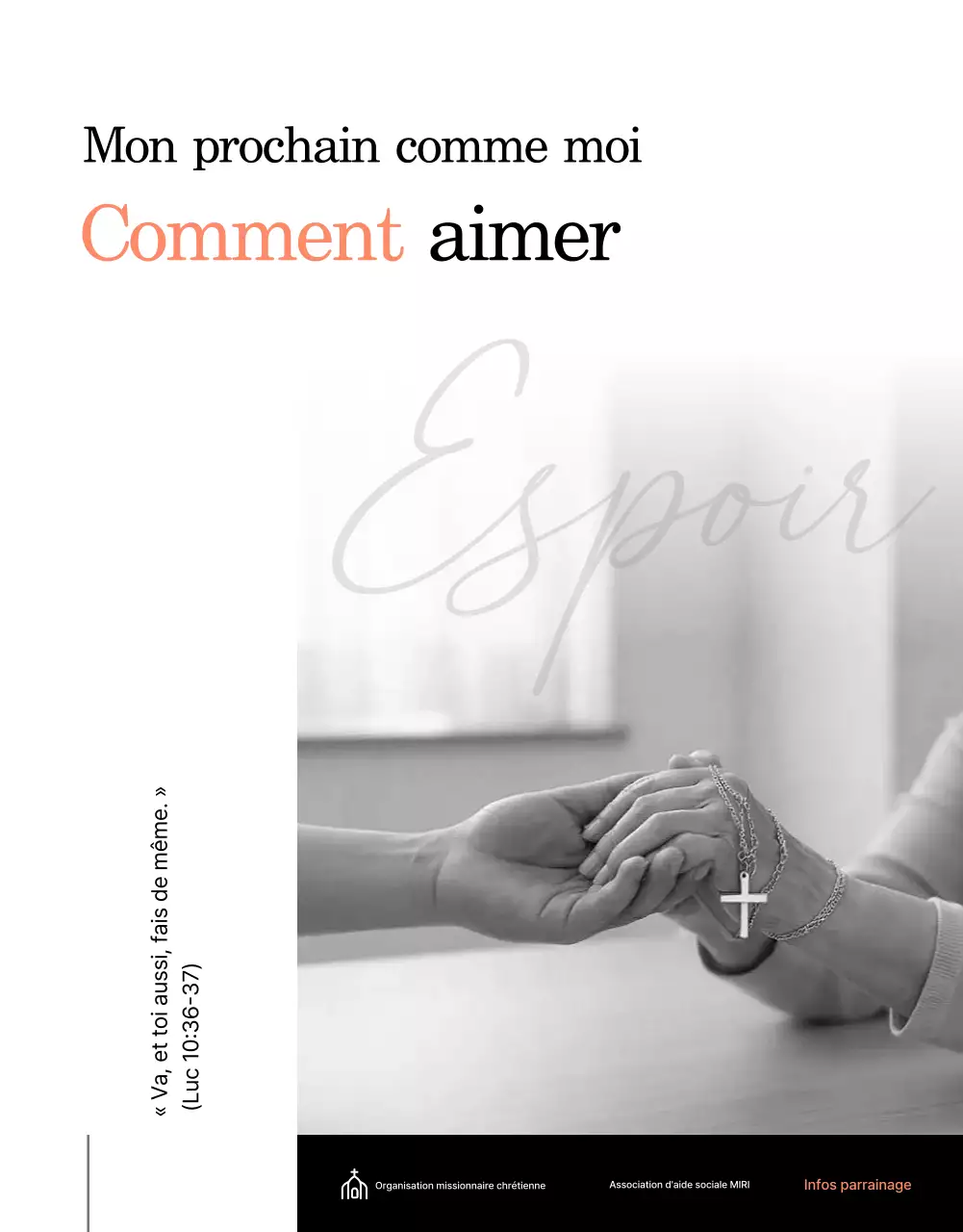 Guide chrétien simple en noir et blanc