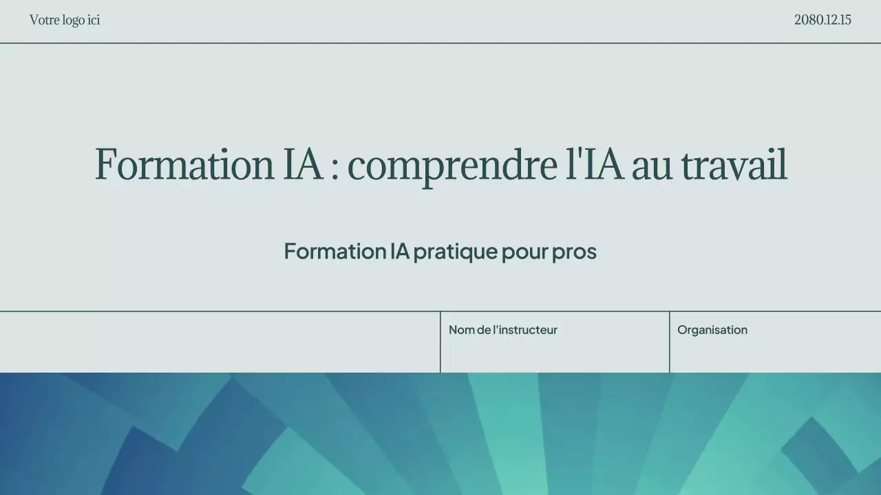 Présentation du certificat Teal Modern AI