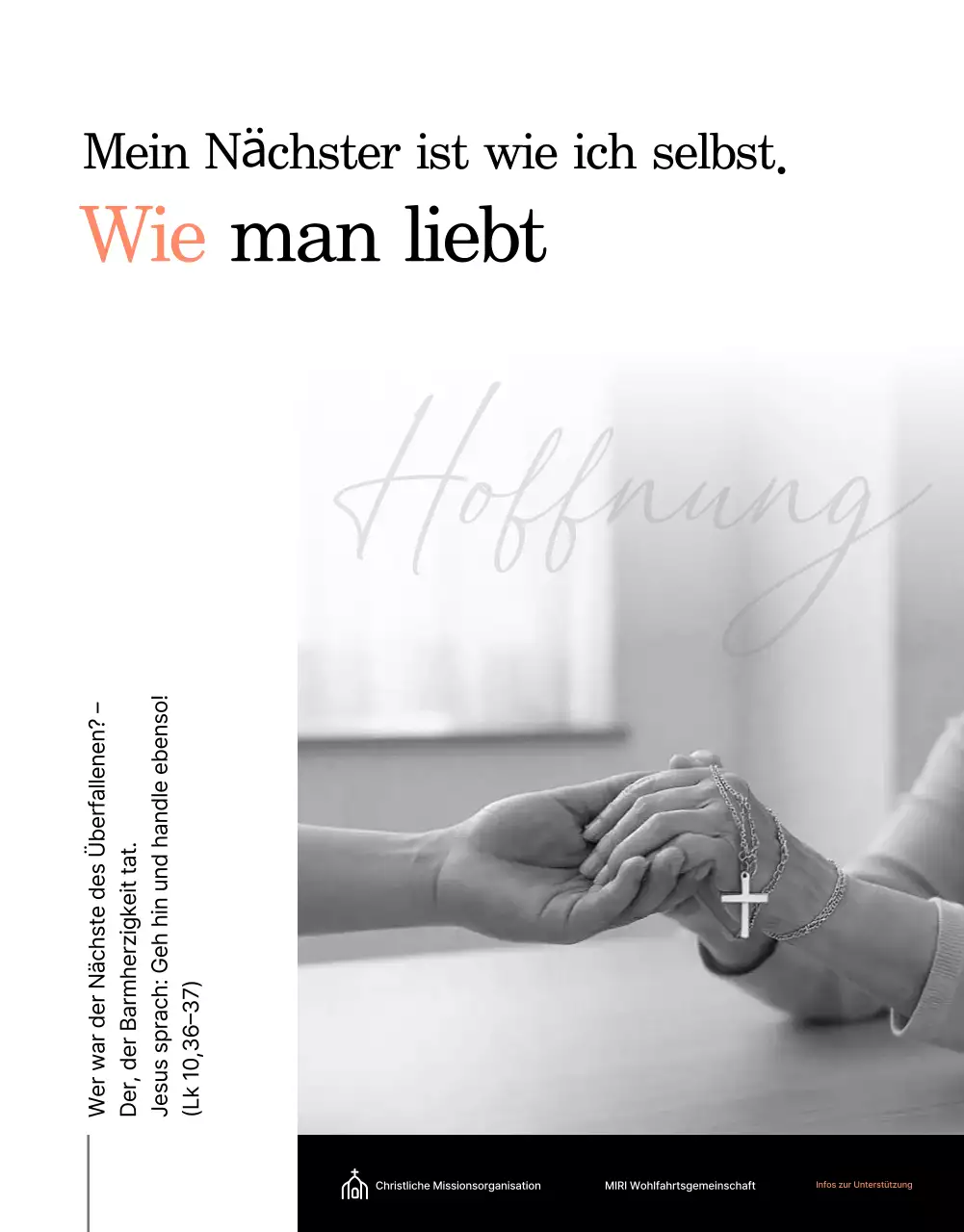 Einfacher christlicher Leitfaden in Schwarzweiß