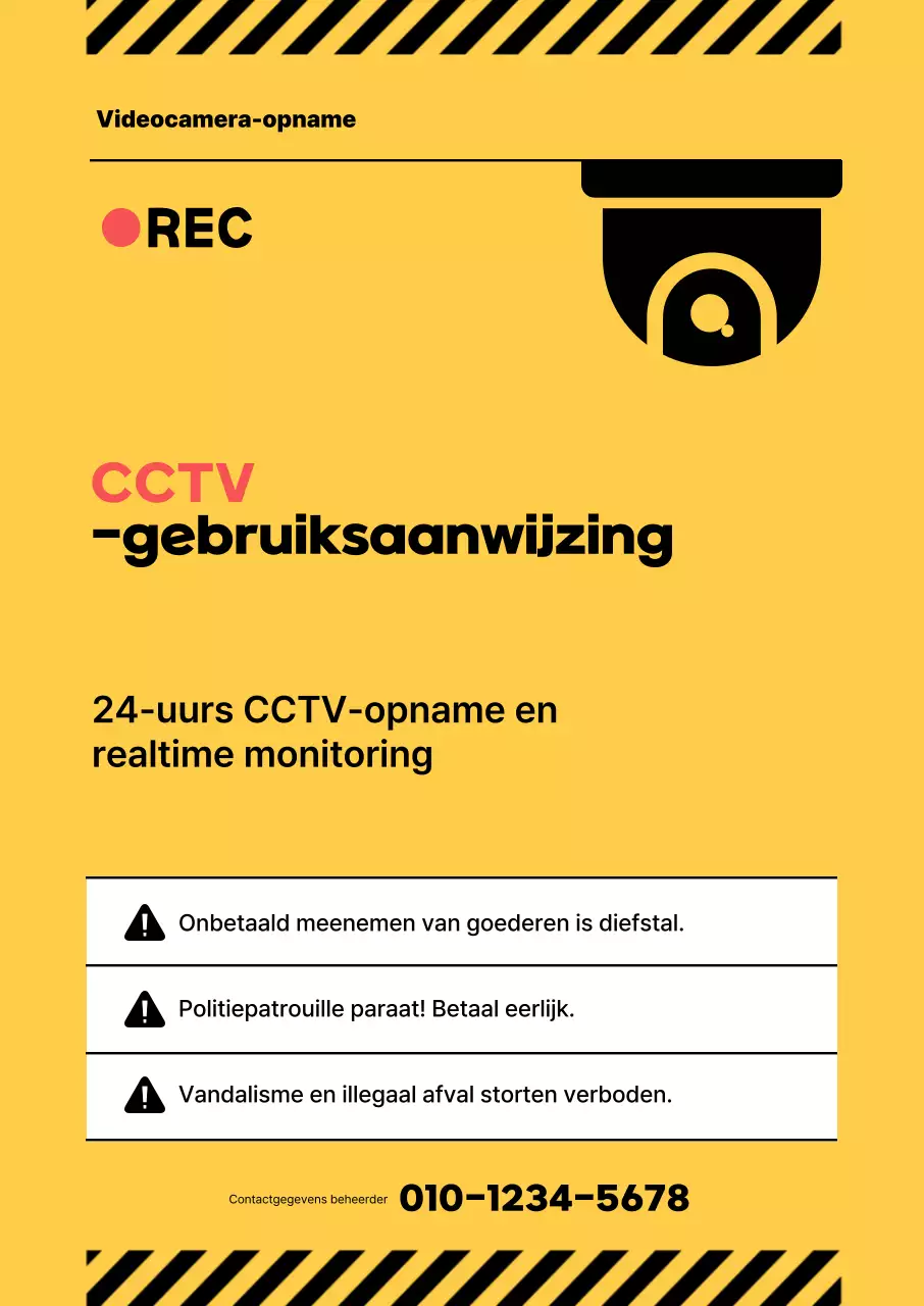 Gele eenvoudige veiligheidsrichtlijnen