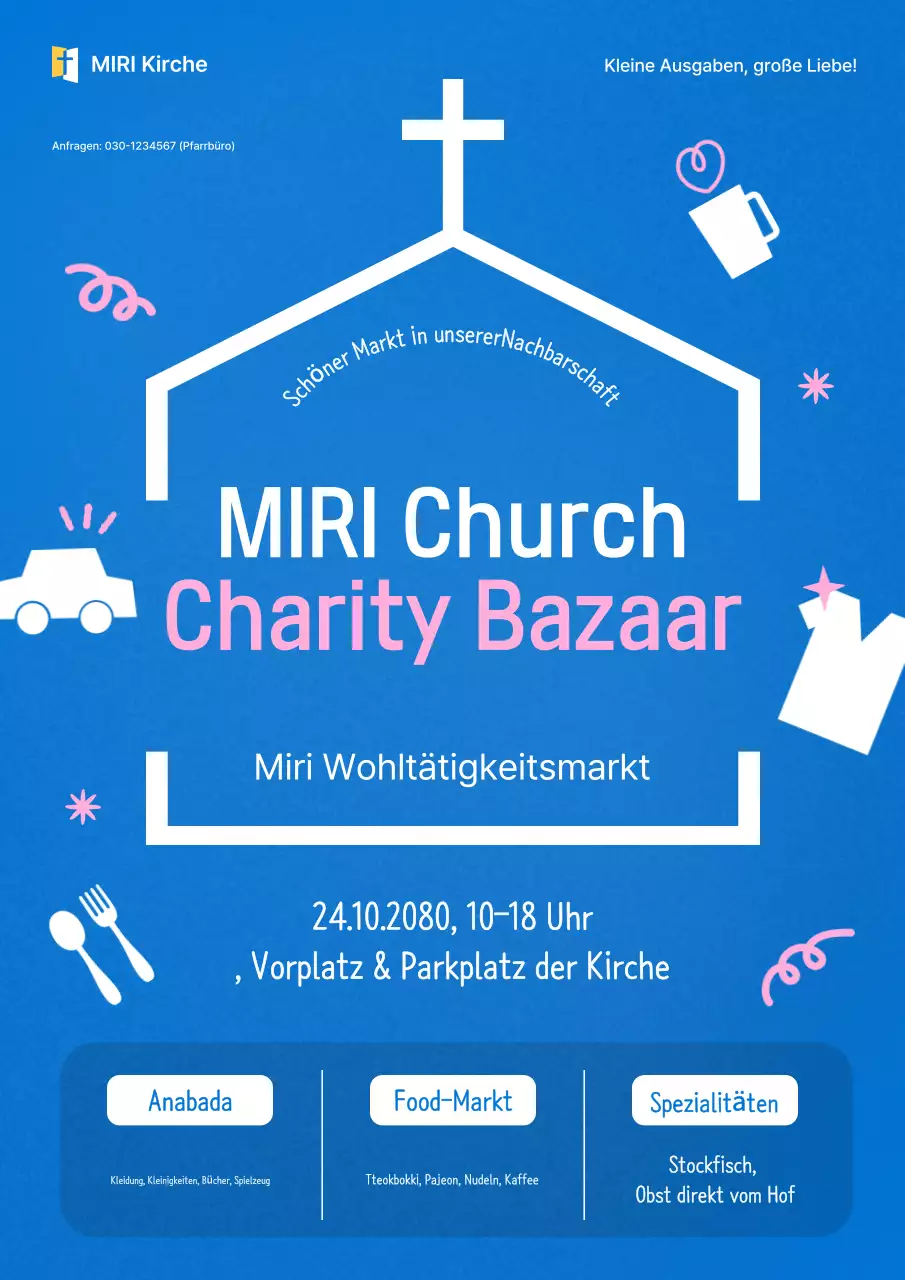 Blue Simple Bazaar Event