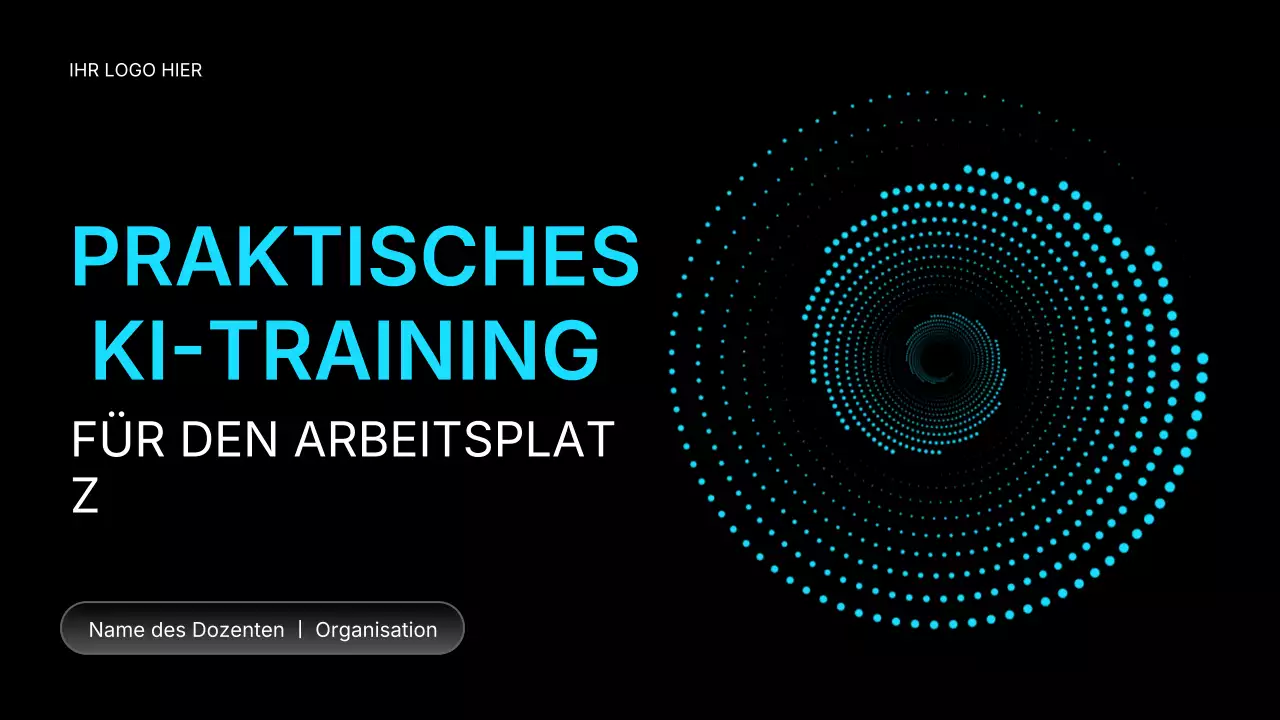 Schwarzer moderner KI-Kurs