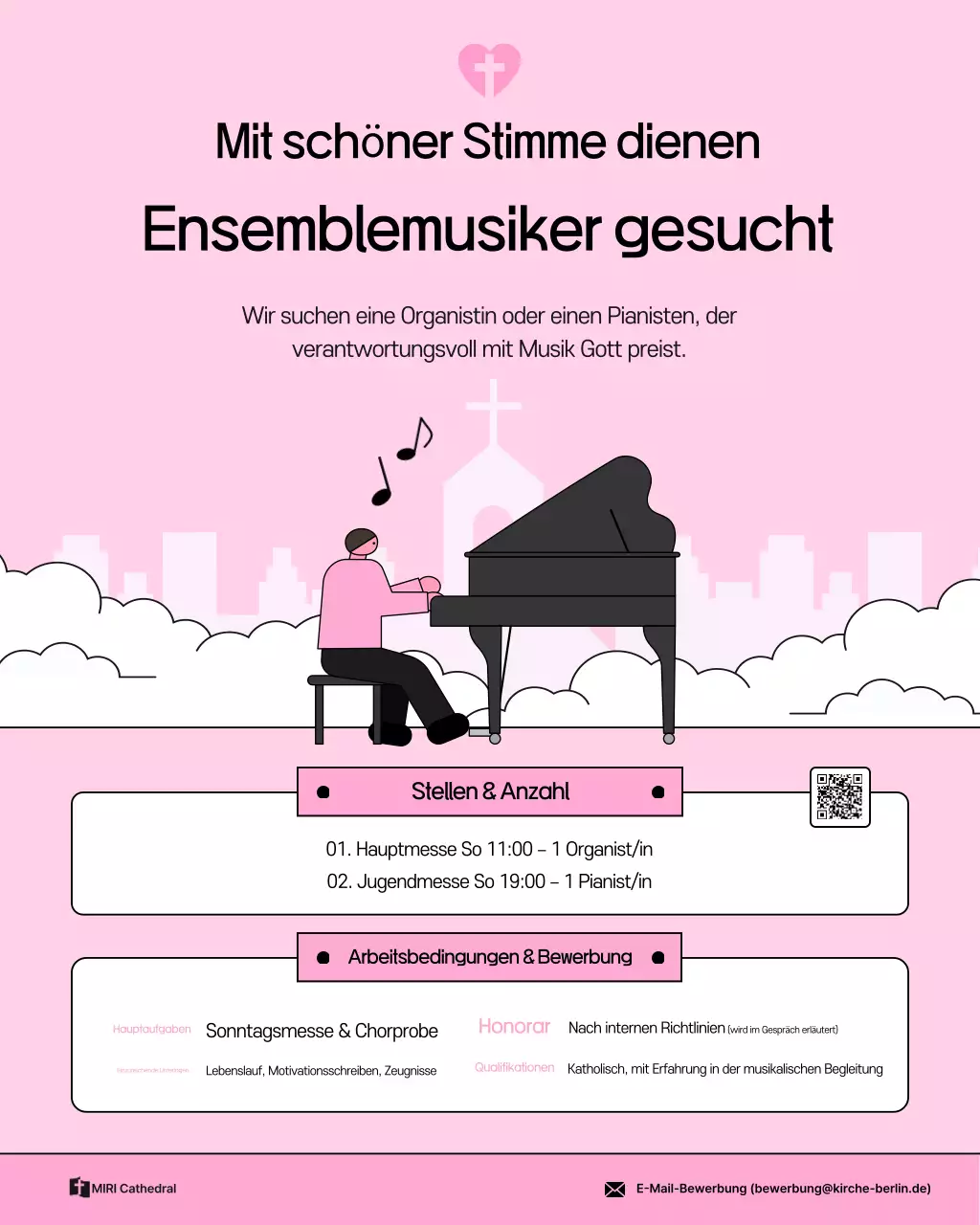 Pink Simple Music Recruitment